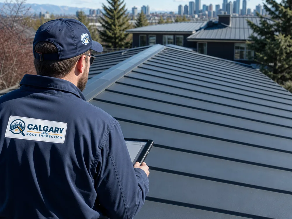Standing seam metal roof with straight panel lines, concealed fasteners, and aligned ridge cap